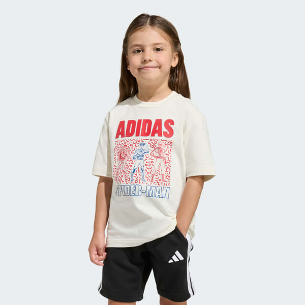 White ADIDAS MARVEL SPIDER-MAN TEE