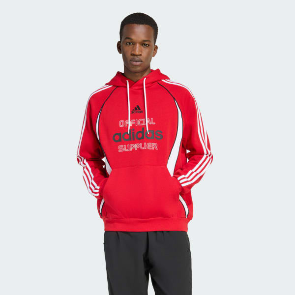 rouge SWEAT-SHIRT À CAPUCHE MOLLETON GRAPHIQUE TEAMGEIST