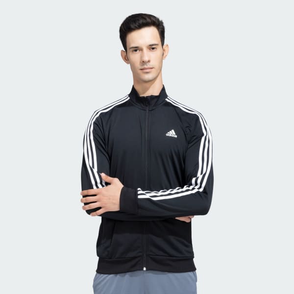 adidas 3 Stripes Track Jacket - Black | adidas India