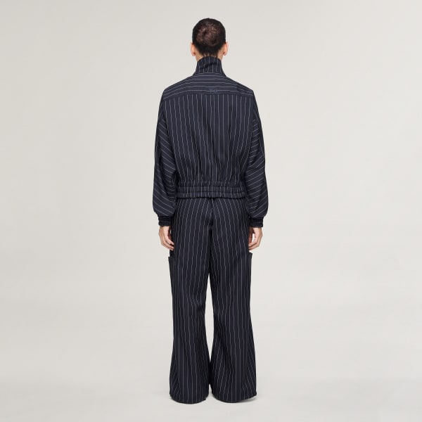 Black Y-3 PINSTRIPE UT STRAIGHT LEG Trousers