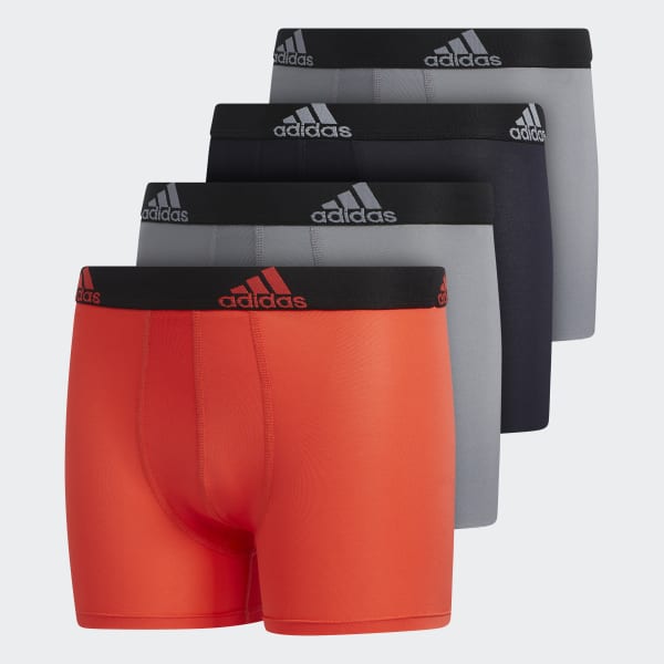 adidas Sport Performance Boxer Briefs 4 Pairs - Red