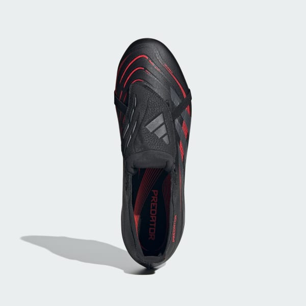 Black Predator League Fold-Over Tongue Firm/Multi-Ground Boots