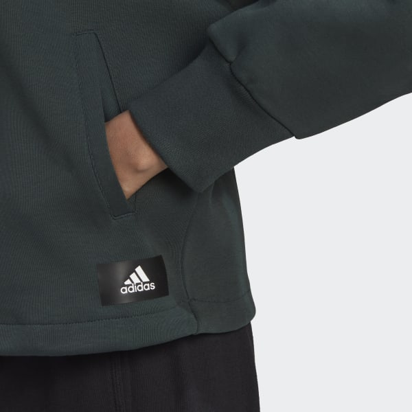zelená Mikina Future Icons Badge of Sport Quarter-Zip W6697