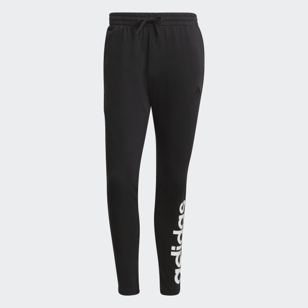 Czerń Essentials Single Jersey Tapered Elastic Cuff Logo Pants 31327