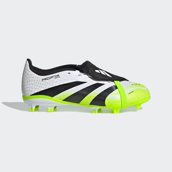 White Predator League Fold-Over Tongue Firm/Multi-Ground Cleats Kids