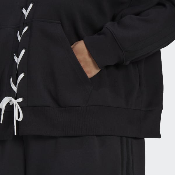 cierna Mikina s kapucňou Always Original Laced (plus size)
