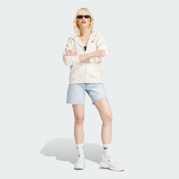 Essentials adidas White - Women\'s | | Boyfriend US Lifestyle Full-Zip adidas Hoodie