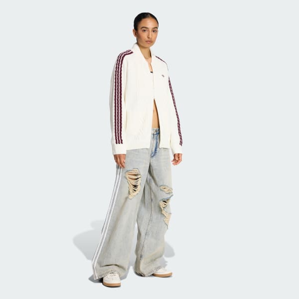 Blanco TRACK TOP ADIDAS ORIGINALS ARCHIVE CUTLINE TEJIDO