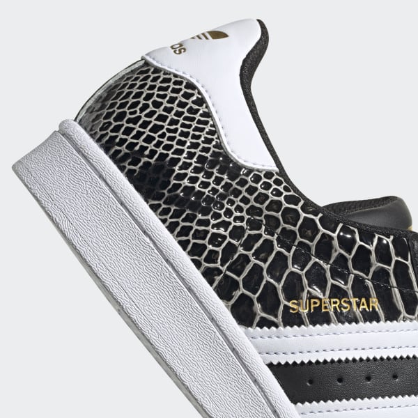 Women's Superstar Black and Gold Snakeskin Shoes | adidas US