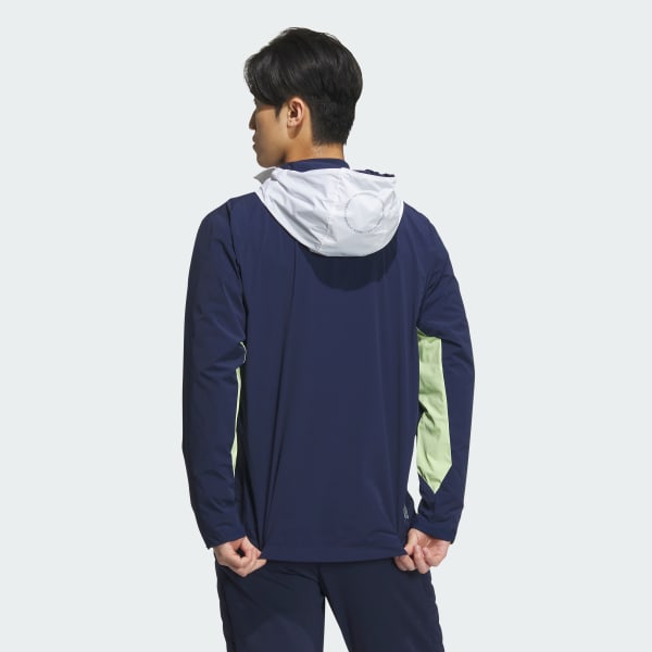 สีน้ำเงิน เสื้อแจ็คเก็ตแขนยาวซิปครึ่งตัว WIND.RDY Athletic