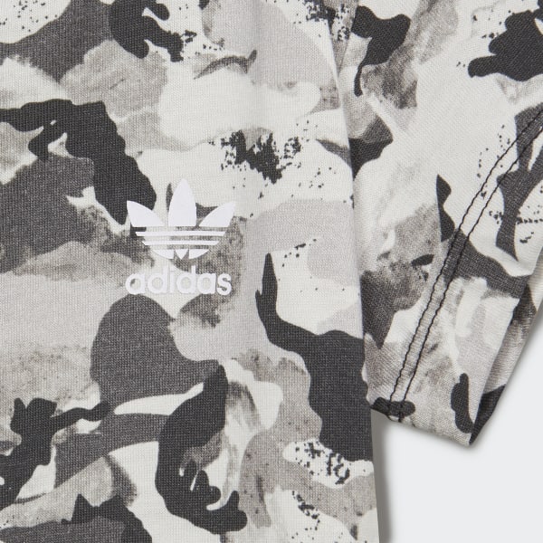 Blanc T-shirt imprimé camouflage intégral