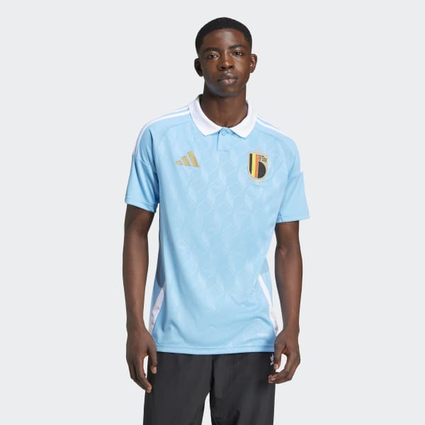 【正規品】adidas ベルギー代表 シャツ XL 水色 アディダス ベルギー代表 24 アウェイユニフォーム - ブルー