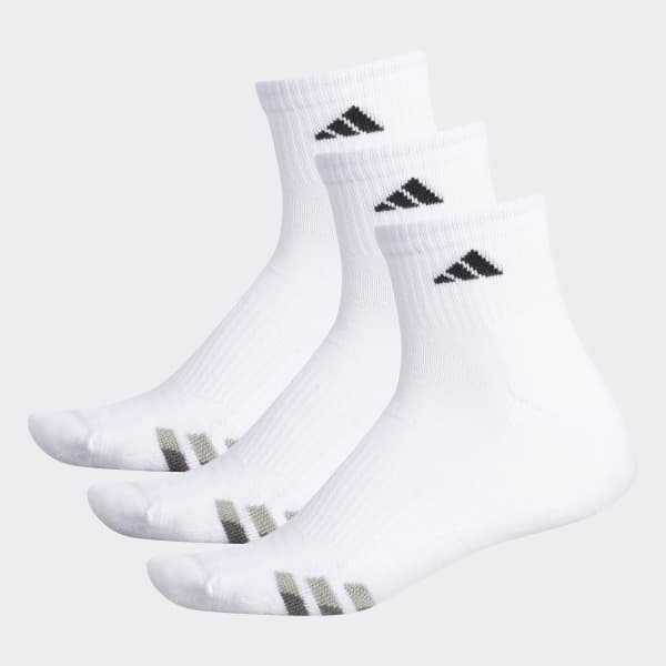 adidas Cushioned Quarter Socks 3 Pairs XL - White | adidas US