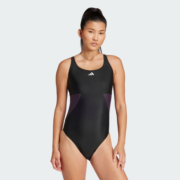 Μαύρο Colorblock C-Back Swimsuit