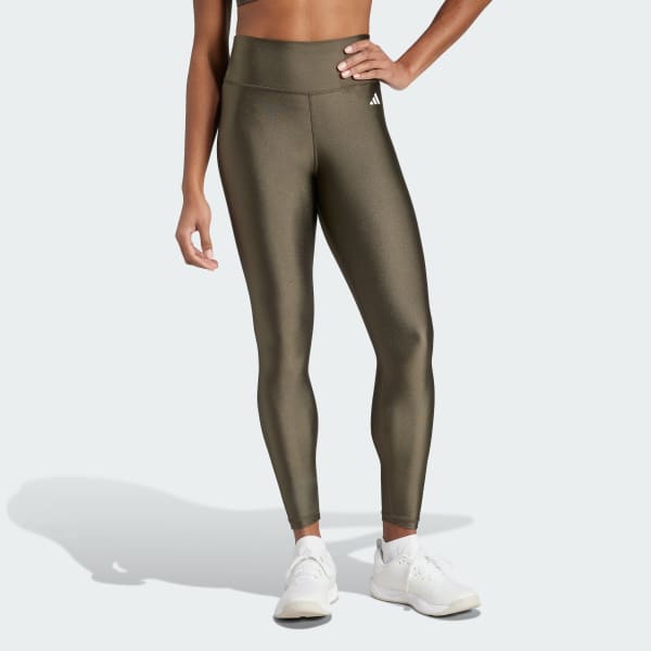 adidas Optime Essentials Shine 7 8 Leggings Green adidas Belgium