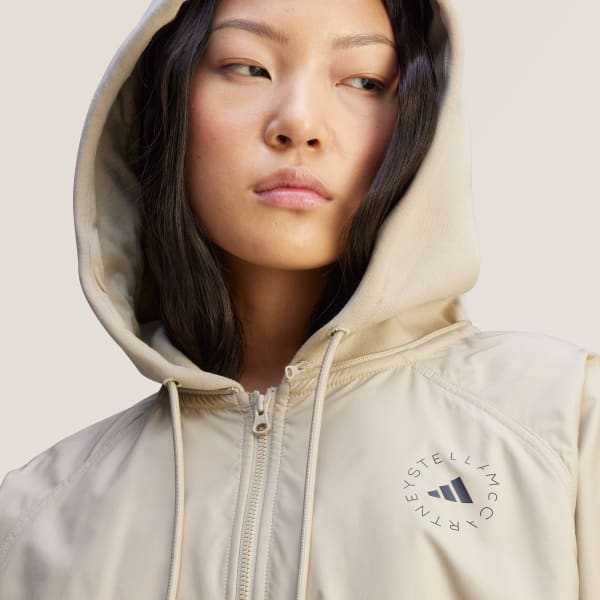 adidas by Stella McCartney マテリアルミックス フルジップフーディー