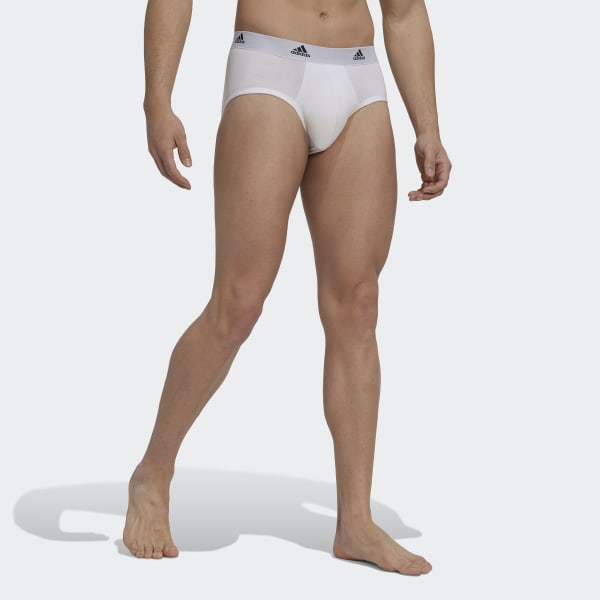 Λευκό Comfort Flex Cotton 3-Stripes Briefs
