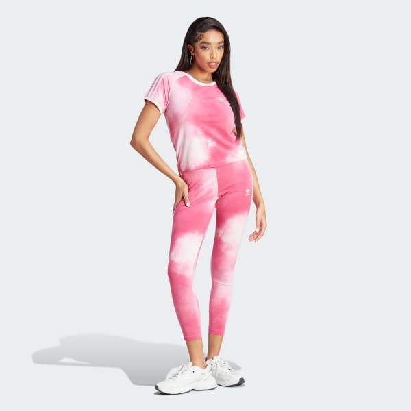 Roze Color Fade 3-Stripes T-shirt