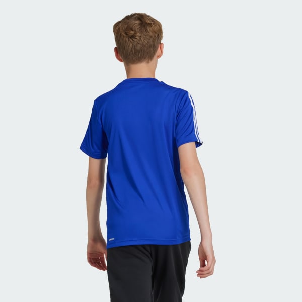 Azul Camiseta Train Essentials AEROREADY 3 Rayas Ajuste Clásico