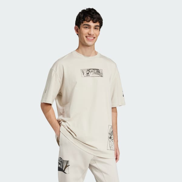 Beige ADIDAS STAR WARS THE MANDALORIAN LOOSE FIT T-SHIRT
