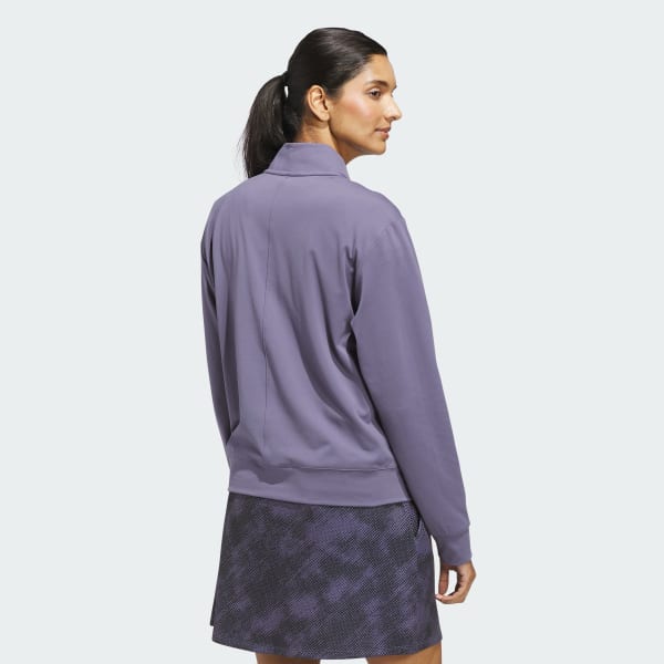 adidas Ultimate365 Half-Zip Layering Top - Purple | Free Shipping