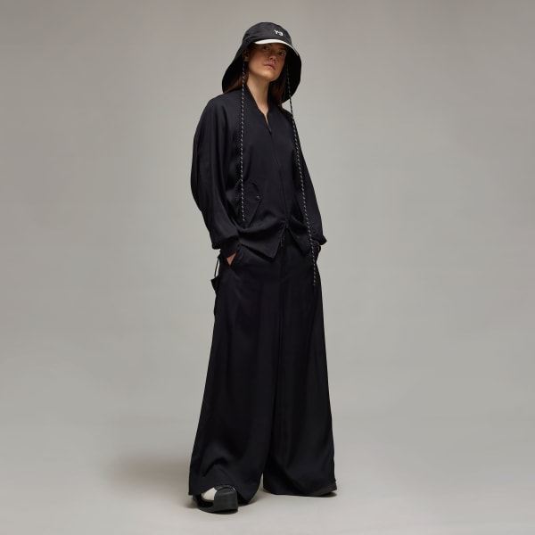 Black Y-3 Rayon Twill Track Top