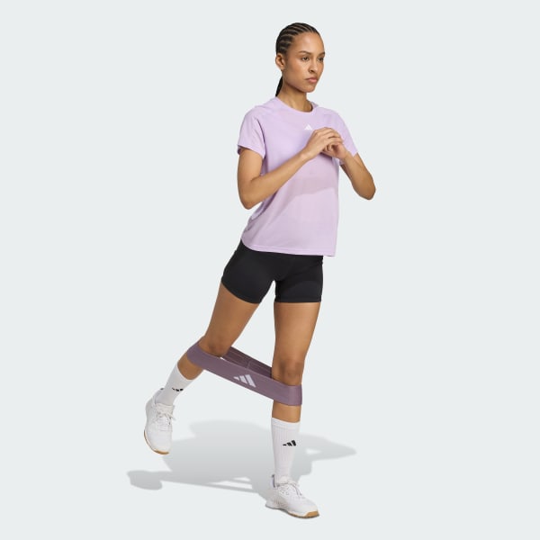 Purple AEROREADY Train Essentials Minimal Branding Crewneck Tee