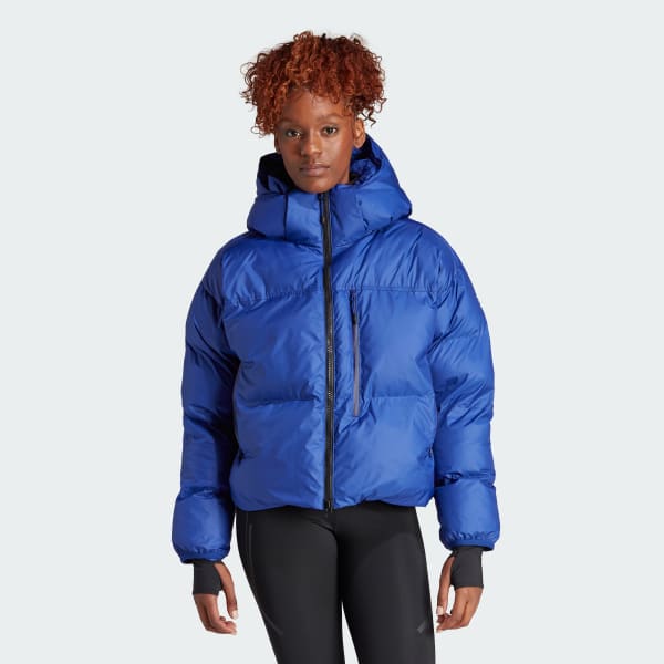 Lignende bestemt tsunamien adidas by Stella McCartney TrueNature Short Padded Winter Jacket - Blue |  Women's Lifestyle | adidas US