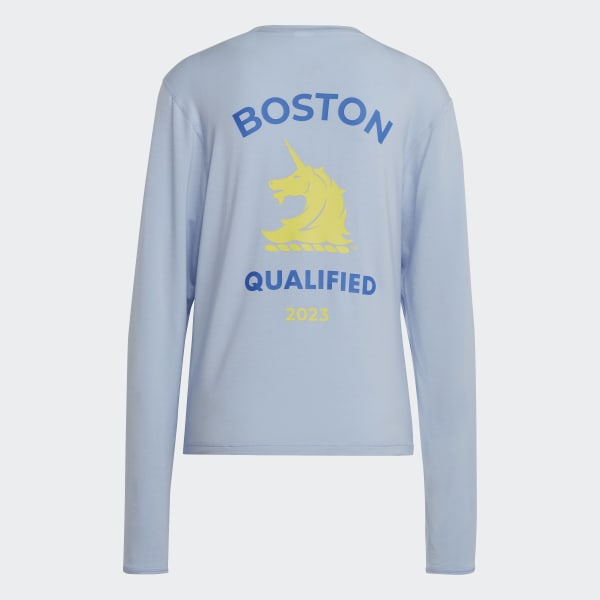 Blue Boston Qualified 23 Long Sleeve Running Tee