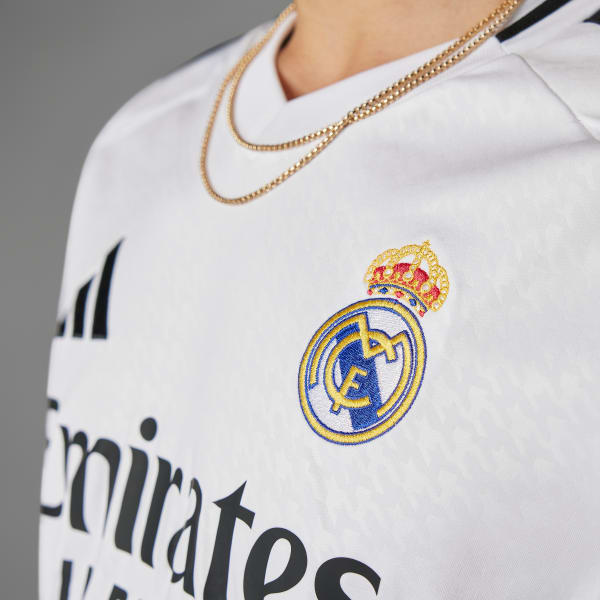 Branco Camisa 1 Manga Longa Real Madrid 24/25