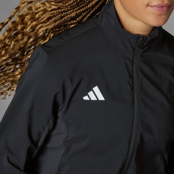 Black Adizero Essentials Running Jacket