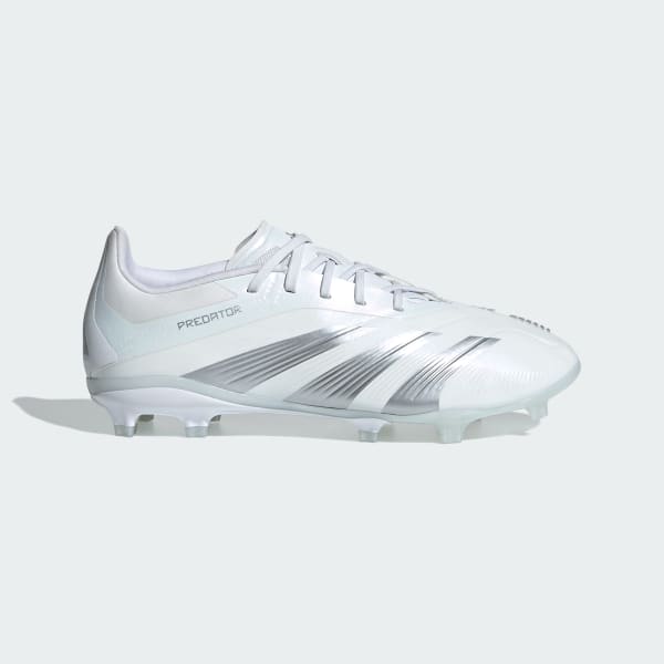 White adidas soccer shoes top