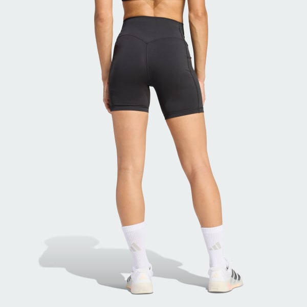 Sort Optime Workout 3-Stripes Short tights