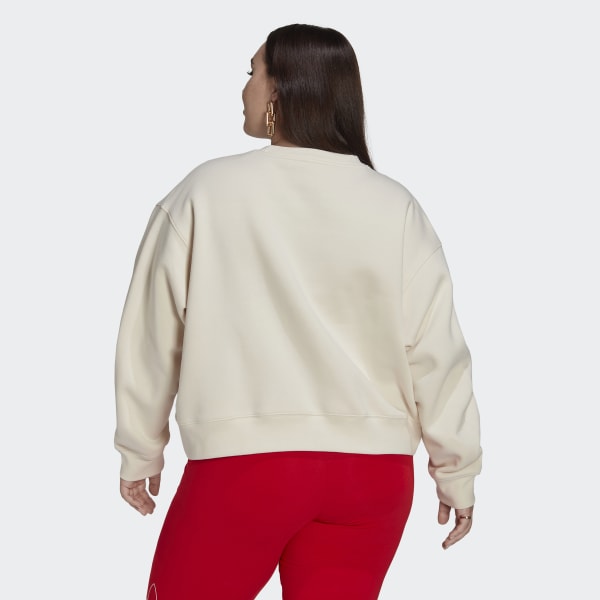 Beige Sweat-shirt Adicolor Essentials Crew (Grandes tailles) N4176