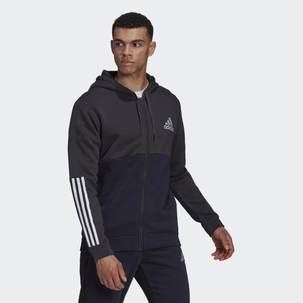 Γκρι Essentials Colorblock Fleece Full-Zip Hoodie