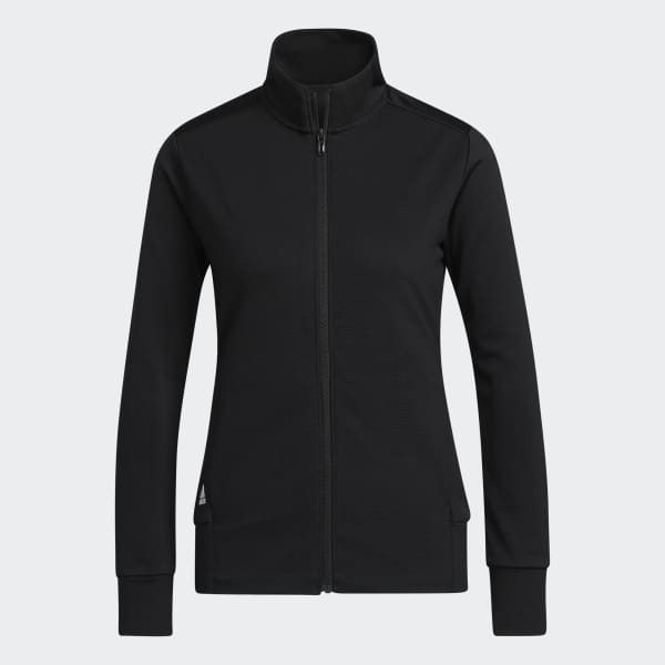 Black Textured Full-Zip Jacket W6347