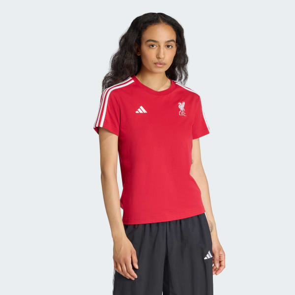 adidas Liverpool FC 3-Stripes Tee - Red | Free Shipping with adiClub