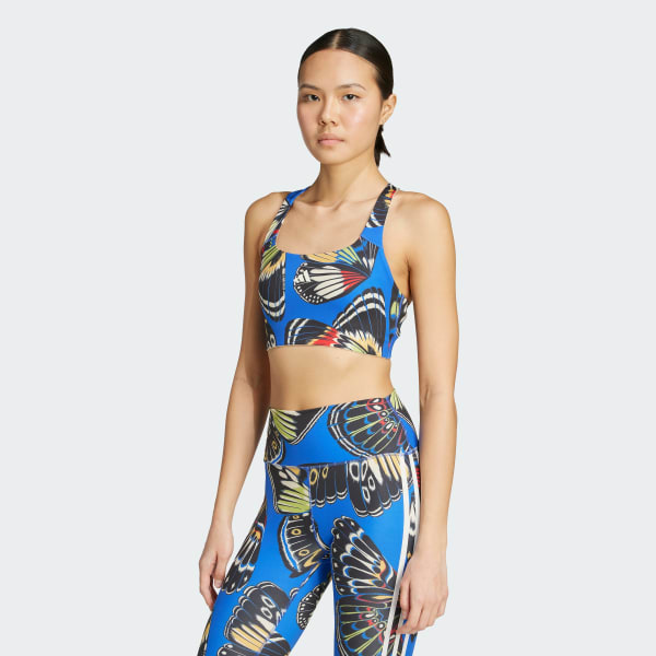 Negro Top deportivo de soporte medio adidas X Farm