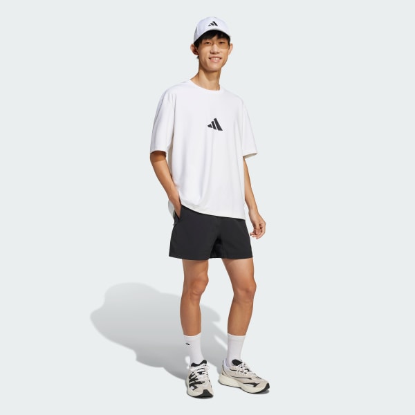 ホワイト adidas Z.N.E. ルーズフィット 半袖Tシャツ