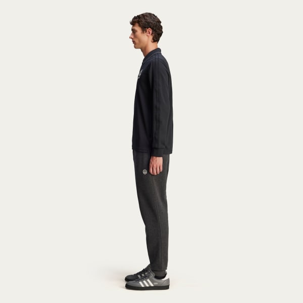 Black SPZL F.C. Long Sleeve Polo Shirt