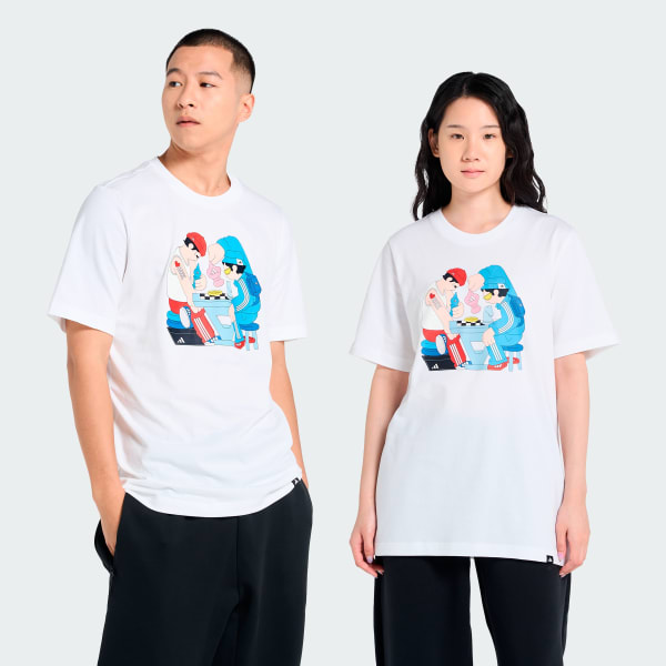 สีขาว เสื้อกราฟฟิกหมากรุกไทย