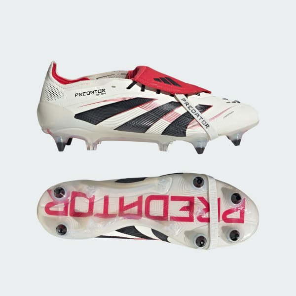 Λευκό Predator Elite Fold-Over Tongue Soft Ground Boots
