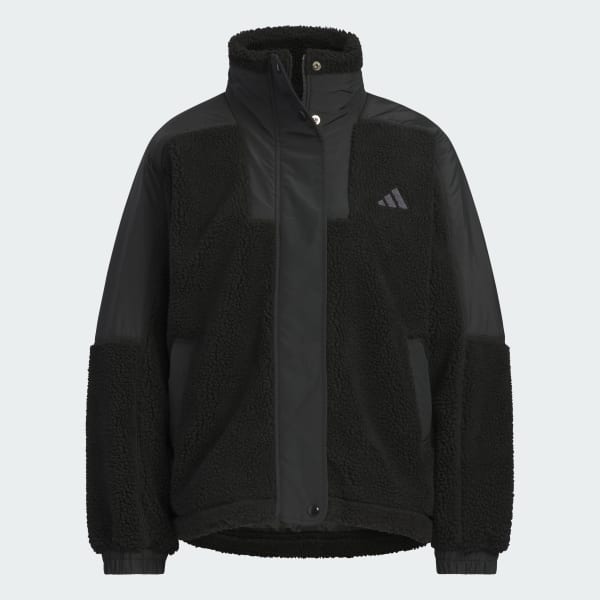 アディダス ワーディング ルーズフィット ボア フルジップアップ