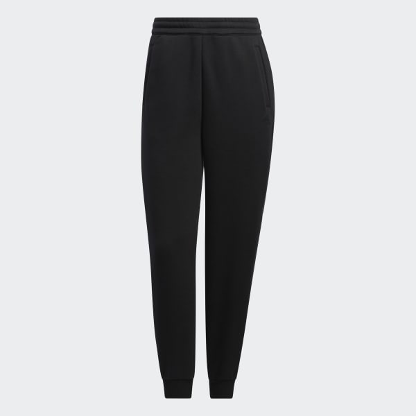 Schwarz Wording Regular Fit Fleece Cuffed 9/10 Length Pants