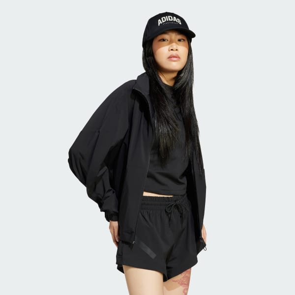 Sort adidas Z.N.E. Woven Full-Zip træningsoverdel