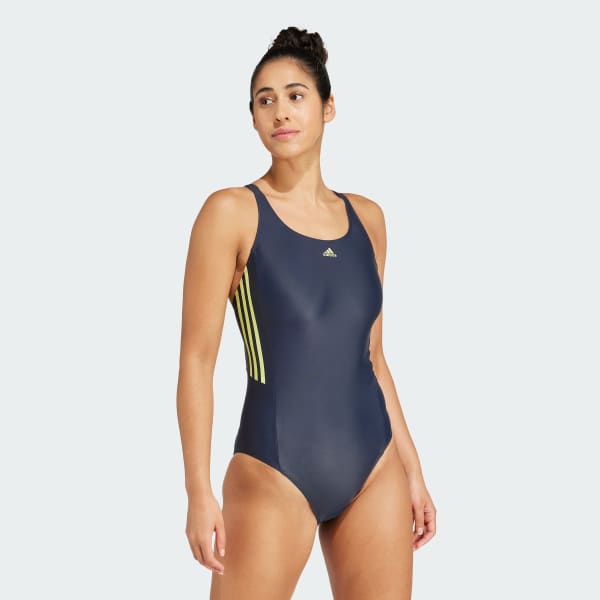 Blue Mid 3-Stripes Swimsuit