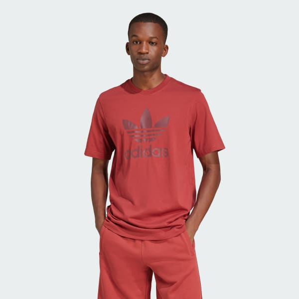 สีแดง เสื้อยืด Adicolor Trefoil