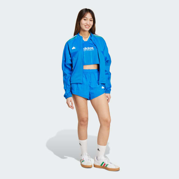 Azul Shorts Tiro Cut 3 Franjas Summer