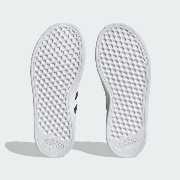 White Grand Court Lifestyle Court Elastic Lace and Top Strap Shoes