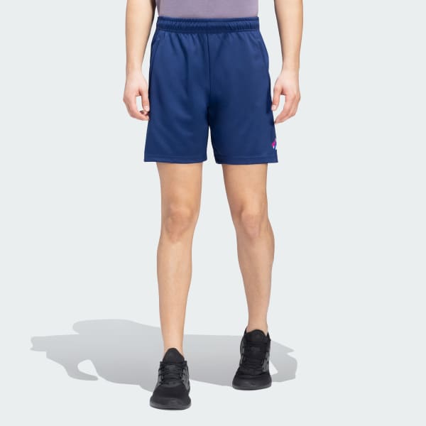 Blue TRAIN ESSENTIALS BIG LOGO SHORTS